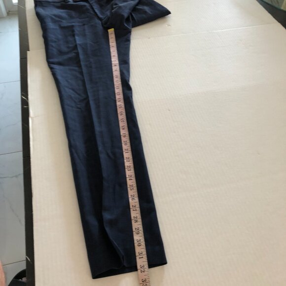 Original Penguin Men Navy Blue Plaid Pants Size 33W - 32L Party Office Wool - Picture 8 of 8